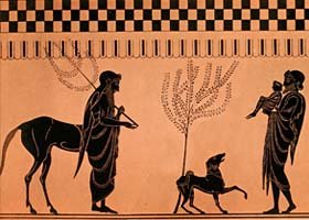 Peleas represents Achilles to Chiron